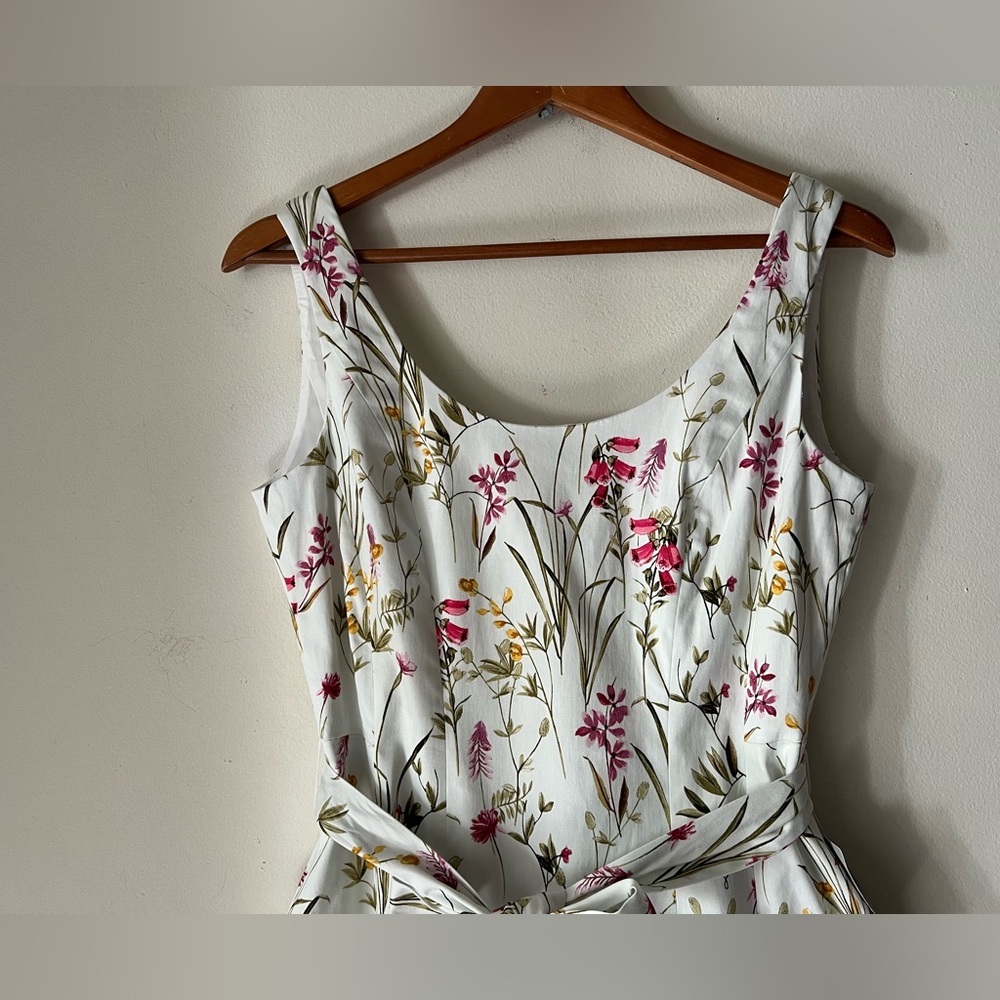 NWT Gal Meets Glam Petal Wildflower Floral Flare Dress Sz 4 Belted Pockets - Picture 10 of 16